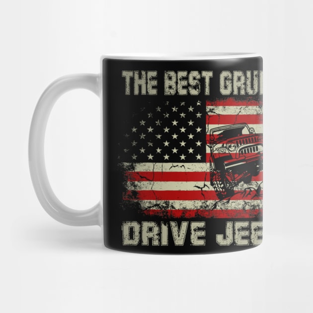 The Best Grumpa Drive Jeeps American Flag Jeep by Jane Sky